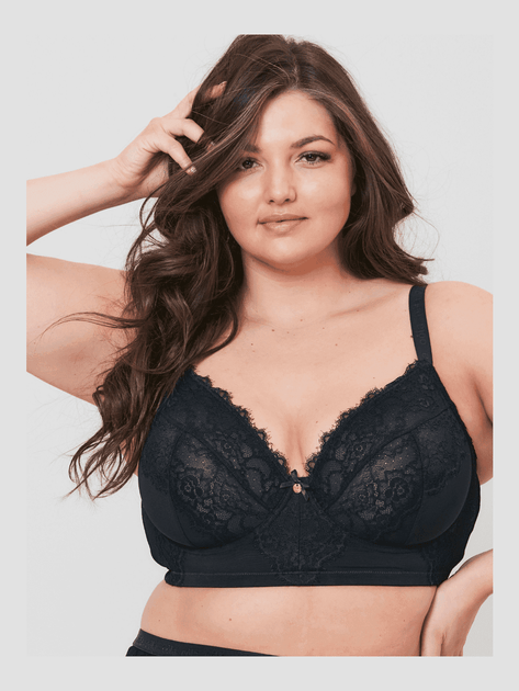 Buy OOLA LINGERIE Lace & Logo Non Wired Soft Bra 46FF, Bras