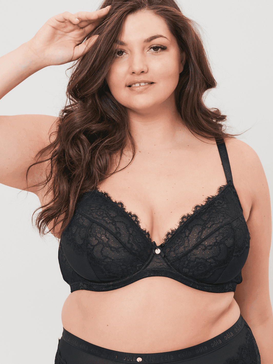 Sensual Elegance: Black Lace and Logo Non-Padded Underwired Bra – Oola  Lingerie Store